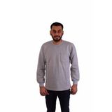 Eser - Bisiklet Yaka Sweatshirt - Cepli - Boyama Gri
