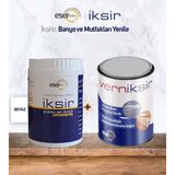 Eser Boya Iksir Fayans ve Mutfak Tezgah Boyası Seti 0,5 Lt Beyaz ( Fayans - Tezgah - Seramik - Granit )