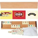 Eser Büyük Boy Ahşap Ağaç Okey Takımı 4 Parça Eğlenceli Oyun Seti