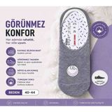 Eser Erkek Babet Çorap 6lı - 40 - 44 - 00E-Gri