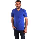 Eser İş Güvenliği Eser - V Yaka Kısa Kol İş Tişörtü - Cepli - Saks Mavi - 2XL