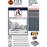 Eser kırtasiye A3 Eskiz Karakalem Başlangıç Seti