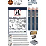 Eser kırtasiye A4 Eskiz Karakalem Başlangıç Seti