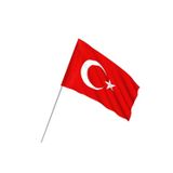 Eser Matbaa 20X30 Çıtalı Alpaka Bez Bayrak Türk Bayrağı Tr-20X30