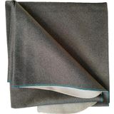 Eser Okey Oyun Masa Örtüsü Flok 140 x 140 cm Açık Gri