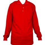 Eser - Polo Yaka Sweatshirt - Cepli - Kırmızı