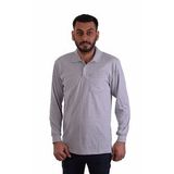 Eser - Polo Yaka Uzun Kol Penye İş Tişörtü - Cepli