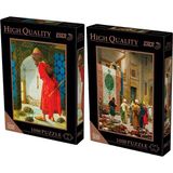 Eser Puzzle 2x1000 Parça Halı Tüccarı / Kaplumbağa Terbiyecisi 48x68 cm Zorluk Seviyesi: 12+ Kaliteli Materyal