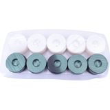 Eser Sedefli Yeşil - Beyaz 35 mm Tavla Pulu 30 Parça Eğlenceli Oyun Aksesuarı