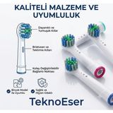 Eser Ticarett 4'lü Yedek Diş Fırçası Başlığı - Uyumlu ve Ergonomik Tasarım - Hijyenik Temizlik