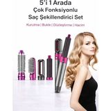 Eser Ticarett 5’i 1 Arada Çok Fonksiyonlu Saç Şekillendirici Set – Kurutma, Bukle, Düzleştirme ve Hacim Bir Arada - Siyah