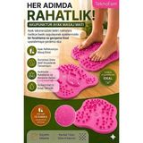 Eser Ticarett Akupunktur Ayak Masaj Matı - Refleksoloji Baskı Noktalı Ayak Dinlendirme Minderi - Pembe