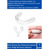 Eser Ticarett Diş Sıkma ve Gıcırdatma Önleyici Gece Plağı Aparatı | Şeffaf Diş Koruyucu | Bruxism Koruma Aparatı - Beyaz