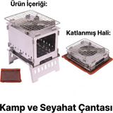 Eser Ticarett Katlanir Kamp Sobasi Paslanmaz Celik Odun Yakitli Tasınabilir