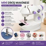 Eser Ticarett Mini Dikiş Makinesi Taşınabilir Pratik Elektrikli Dikiş Makinası Ev Tipi Kompakt Tasarım - Beyaz