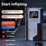 Eser Ticarett Taşınabilir Araç Akü Takviye Cihazı Hava Kompresörü Powerbank LED Işıklı Çok Fonksiyonlu - 4 In 1