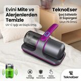 Eser Ticarett Teknoeser Uv-C LED Araç Içi Dezenfektan Sterilizatör USB Şarjlı Mikrop Bakteri Öldürücü Temizleyici