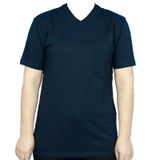 Eser - V Yaka Kısa Kol İş Tişörtü - Cepli - Regular Fit - Lacivert