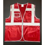 Eser x Workwear Mühendis Yeleği - Kırmızı - XL