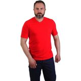 Eserıs V Yaka Kısa Kol Iş Tişörtü Cepli Regular Fit Kırmızı L