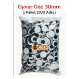EserMatbaa Oynar Göz Siyah 500 Adet 30mm