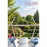 ESERO 20537 Balkon Askılığı 56 CM Çamaşır Asma Demiri 4 Makaralı Kurutmalık