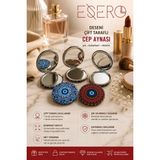 Esero 30108 Çift Taraflı Cep Aynası Yakınlaştırıcı Makyaj Aynası Mandala Desenli Kompakt Çanta Aynası Kadın Hediyesi