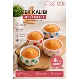 Esero 4'lü Kek Kapsülü Seti 240 Adet – Renkli Muffin Kağıdı, Fırına Uygun, Yağlı Kağıt Gerektirmez, Cupcake Kek Kalıbı