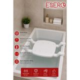 Esero Ayarlanabilir Küvet Oturağı 59X28X14 cm – Paslanmaz, 150 kg Taşıma Kapasiteli Banyo Oturma Sehpası