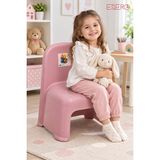 Esero Çocuk Sandalyesi Kaymaz Tabanlı Plastik Bebek ve Çocuk Koltuğu Ergonomik Dayanıklı 37X59X34 cm – Pembe