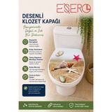 Esero Desenli Duroplast Klozet Kapağı Soft Close Yavaş Kapanan Kolay Montaj Dayanıklı Uv Baskılı Standart Uyumlu Deniz Desenli