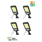 EserT 4 Adet Güneş Enerjili 6 COB LED Solar Hareket Sensörlü Duvar Lambası Su Geçirmez Set