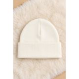 ESES BEBE Ekru Unisex Bebek Çocuk Esnek Kaşkorse Bere Pamuklu Mevsimlik Şapka