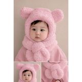 ESES BEBE Welsoft Peluş Bebek Bere & Atkı Seti | Soğuk Havalara Özel | Kışlık Bebek Takımı