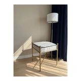 Esey Luxury Gold Metal Ayaklı Lüks Puf - Makyaj Masası Pufu Bench