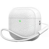 ESF Apple Airpods 4 Deri Kılıf - Beyaz