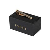 Esgue Gold Siyah Renk Antik Desenli Klasik Kravat Klipsi – KM:5258
