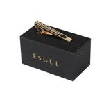 Esgue Gold Siyah Renk Oval Detaylı Şık Kravat Klipsi – KM:5259