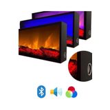Esha Home Dekoratif Elektrikli Şömine Farklı Renk Modları,çıtırtı, Kumandalı, Bluetooth 140x35 Cm
