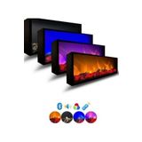 Esha Home Dekoratif Elektrikli Yapay Şömine Farklı Renk Modu Kumandalı, Bluetooth 150x25 Cm