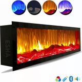 Esha Home Elektrikli Dekoratif Yapay Şömine Bluetooht Sabit Çıtırtı 170X35 X18 Cm