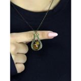 Esha Store Doğal Taş Kaplangözü Doğal Taşlı Lale Modelli Antik Kadın Kolye euk44kg