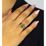 Esha Store Doğal Taş Labradorit Doğal Taşlı Antik Model Kadın Ayarlanabillir Yüzük euy71lbt