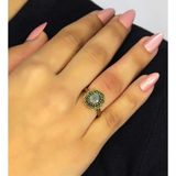 Esha Store Doğal Taş Labradorit Doğal Taşlı Antik Model Kadın Ayarlanabillir Yüzük euy77lbt