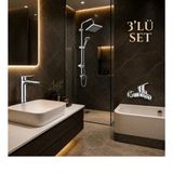 ESHOME ESKAYA Banyo Lavabo bataryası 3 lü set premium set