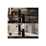 Eshome Eskaya2 Li Şelale Mat Siyah Lavabo Bataryası Uzun Kısa Çanak Lavabo Şelale Akışlı Modern Banyo Musluğu