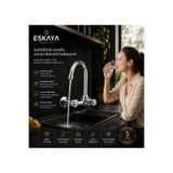 ESHOME Krom Eviye Bataryası Duvar tipi Mutfak Musluğu Klasik banyo lavabo bataryası Sıcak Soguk