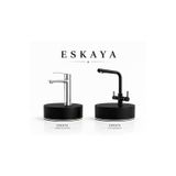 Eshome Lüx 2'Li Set Krom Sabit Lavabo Bataryası Ve 3 Yollu Arıtma Musluğu Mutfak Bataryası Çeşmesi Musluğu