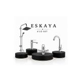 Eshome Lüx 4'Lü Premium Robot Duş Seti Banyo-Lavabo-Mutfak Bataryası Çeşmesi Musluğu Şık Tasarım 4'Lü Set