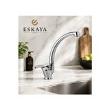 Eshome Mix Kuğu Sıcak Soğuk Çift Su Girişli Mutfak Ve Lavabo Musluğu Bataryası